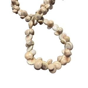 Vintage Cowrie Button Shell Necklace – Natural Seashell Jewelry from Puerto Rico